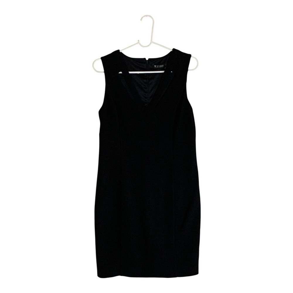 Guess Women's  Black V-Neck Sleeveless Short Cocktail Party Dress Size 14
